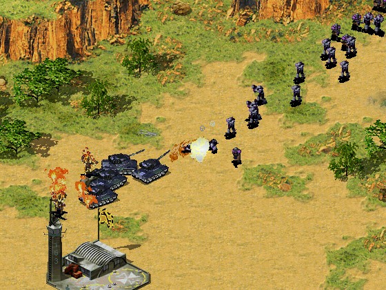 G.R.A.I.L. infantry attack a small Tech Paradrop force.